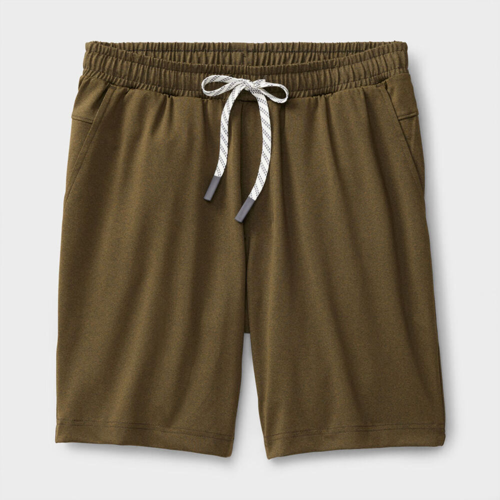 NWT Men's AKHG Wanderwear Performance 8" Shorts in Marsh Olive Heather sz Small